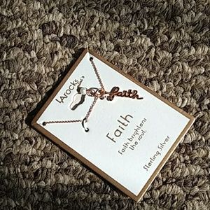 Faith necklace with pearl, gold coloured